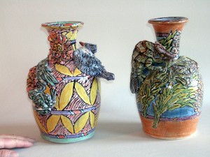animal vases